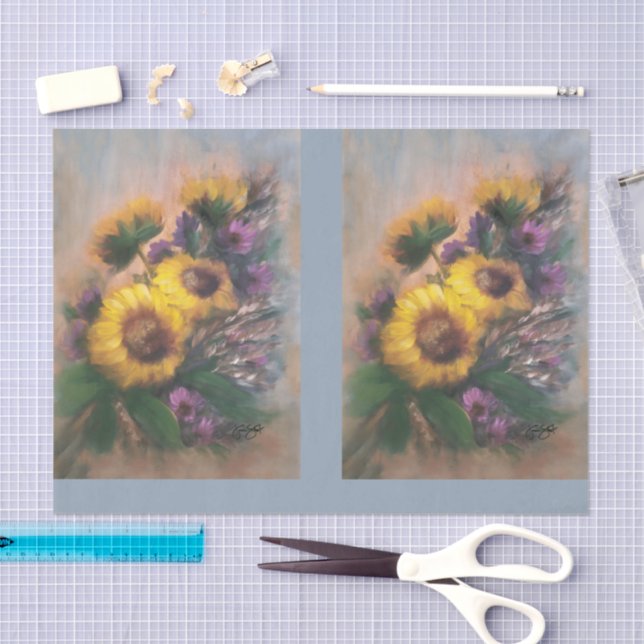 Sunflowers DBL Tissue Paper (Craft)