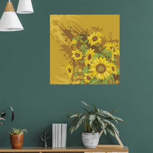 Sunflowers Design Poster