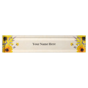 Sunflowers Desk Name Plate