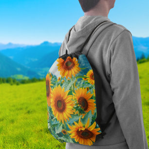 Sunflowers Drawstring Bag