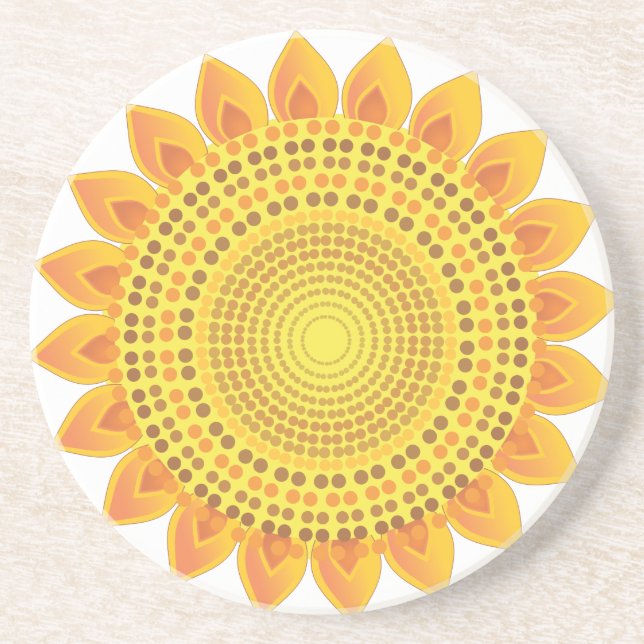 Sunflowers Drink Coaster (Front)