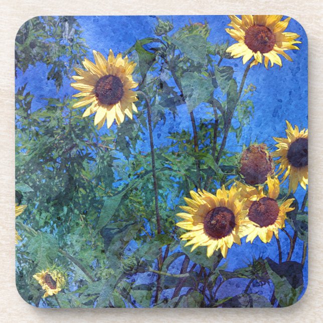 Sunflowers Drink Coaster (Front)