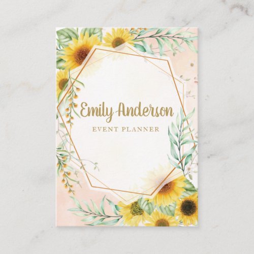Sunflowers elegant traditional Business Card