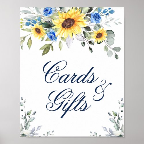 Sunflowers Eucalyptus Cards and Gifts Wedding Sign