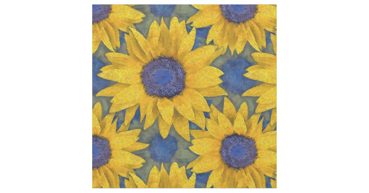 Sunflowers Fabric Zazzle