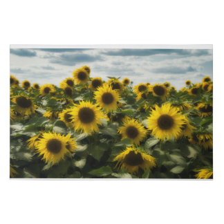 sunflowers faux canvas print
