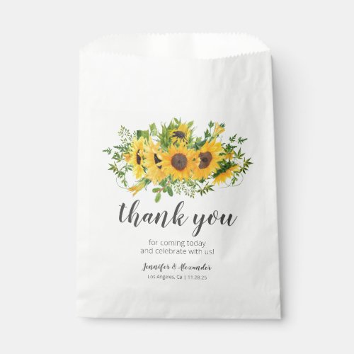 Sunflowers Favor Bags