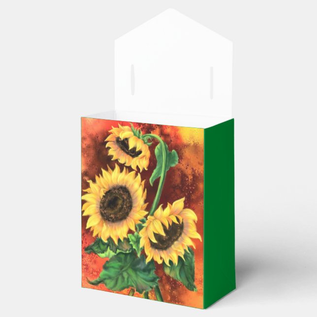 Sunflowers Favor Boxes (Opened)