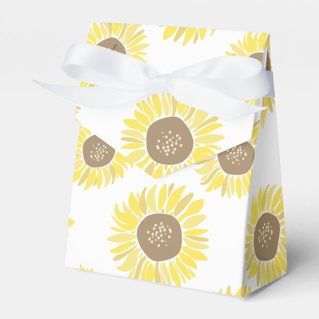 Sunflowers Favor Boxes (Front Side)
