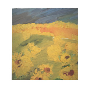 Sunflowers Field, Art Drawing Notepad