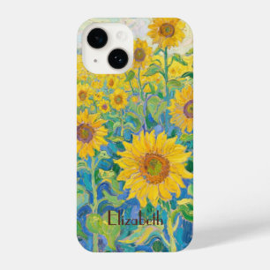 Sunflowers Field Red Orange Yellow Blue Van Gogh iPhone 14 Case
