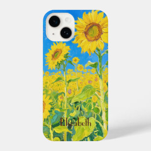 Sunflowers Field Red Orange Yellow Blue Van Gogh iPhone 14 Case