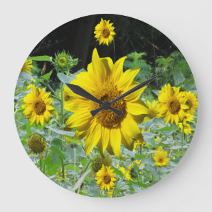 Sunflowers Field & Sunflower Wall Clock