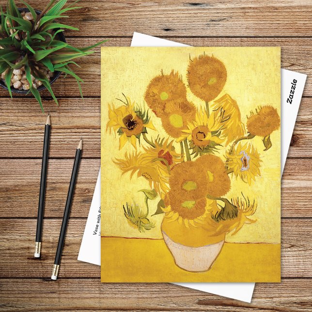 Sunflowers Fifteen Yellow Vincent van Gogh Postcard (Creator Uploaded)