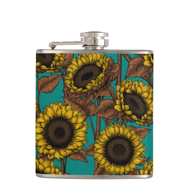 Sunflowers Flask (Front)