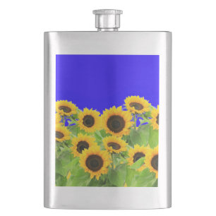 Sunflowers Flask Ukrainian Flag Colors