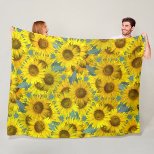 Sunflowers  fleece blanket