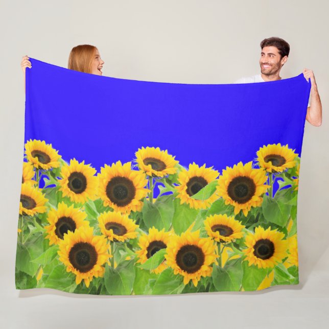 Sunflowers Fleece Blanket (In Situ)