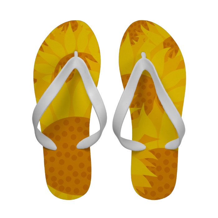 Sunflowers Flip Flops