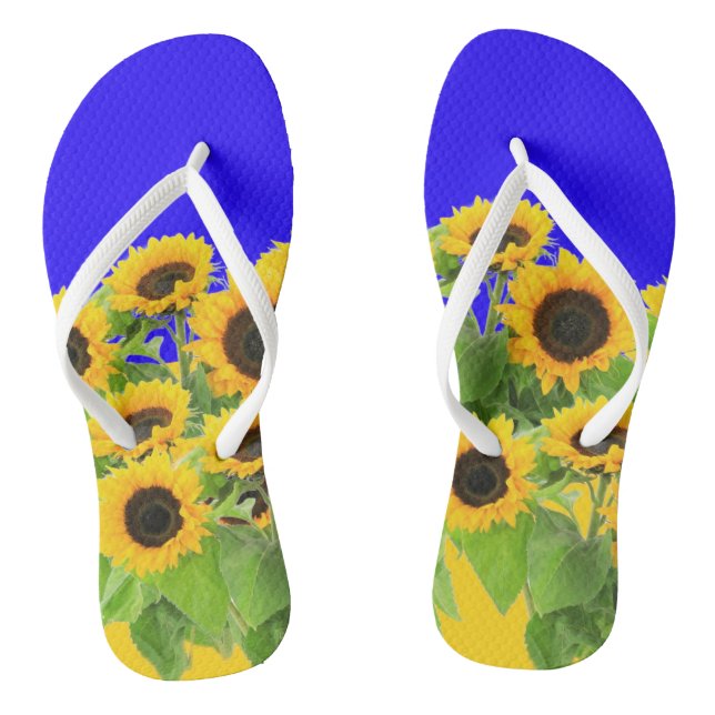 Sunflowers Flip Flops (Footbed)