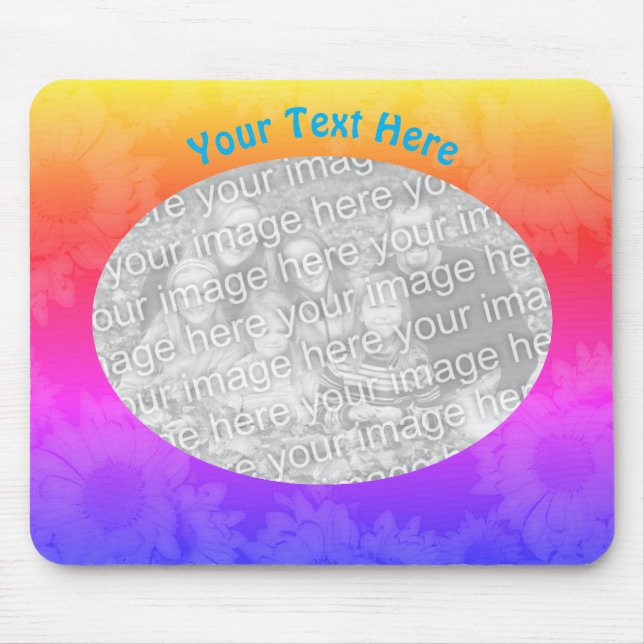 Sunflowers Floral Photo Personalized  Mouse Pad (Front)