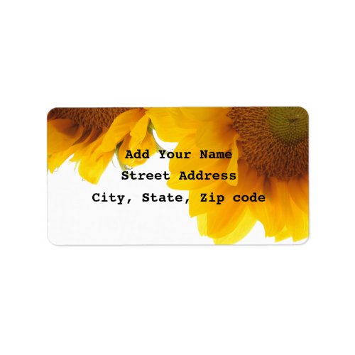 Sunflowers Floral Rustic Country Style Cute Chic Label