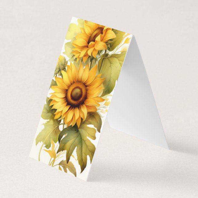 Sunflowers Folding Bookmarks Bookmarkers Business Card (Front)
