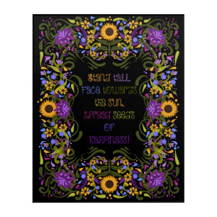 Sunflowers Folk Art Be Like a Sunflower