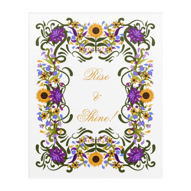 Sunflowers Folk Art | Custom Text (Front)