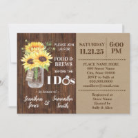 Sunflowers Food & Brews before I do Country Shower