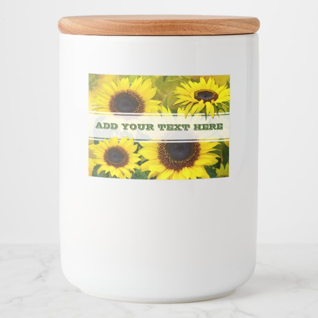 Sunflowers Food Label (Front)