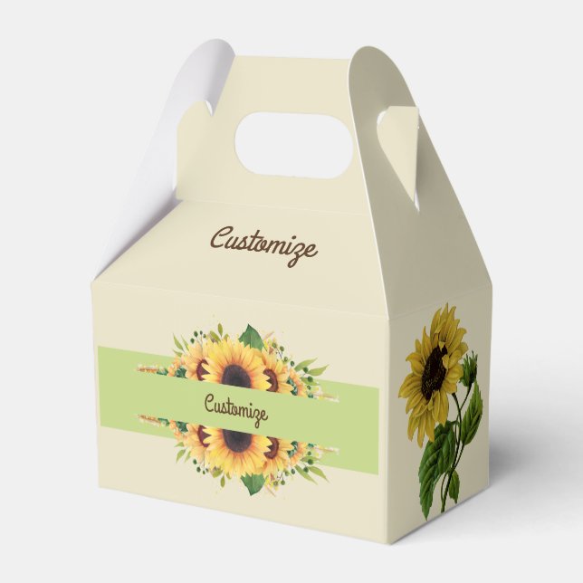 Sunflowers For Any Occasion Favor Box (Front Side)