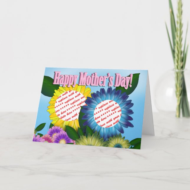 Sunflowers for Mom Dual Frame For Mother's Day Card (Front)