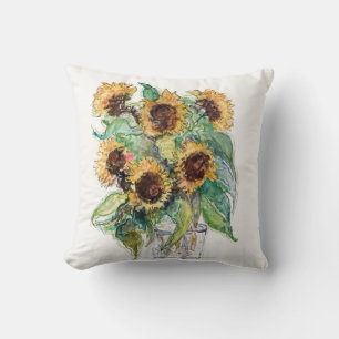 Sunflowers for Peace Throw Pillow