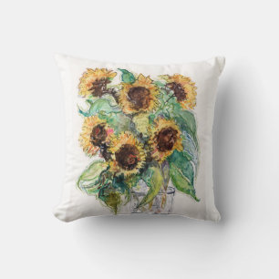 Sunflowers for Peace Throw Pillow