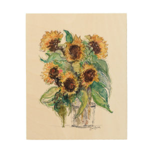 Sunflowers for Peace Wood Wall Art