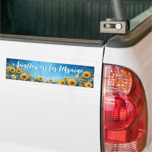 Sunflowers for Ukraine Bumper Sticker