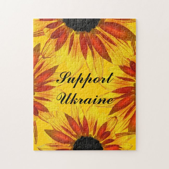 Sunflowers for Ukraine Red and Yellow Puzzle