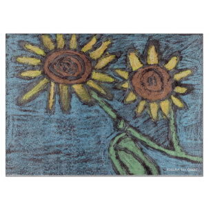 Sunflowers Forever - Kids Art for CHOC Cutting Board
