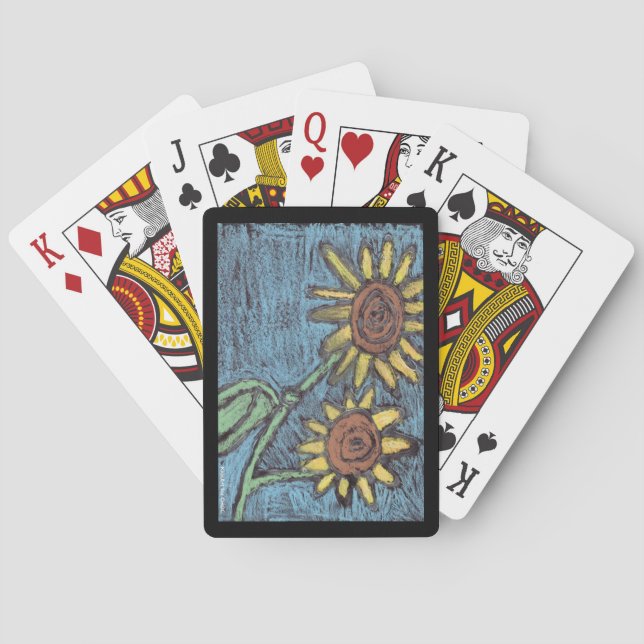 Sunflowers Forever - Kids Art for CHOC  Poker Cards (Back)