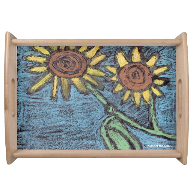Sunflowers Forever - Kids Art for CHOC Serving Tray (Front)