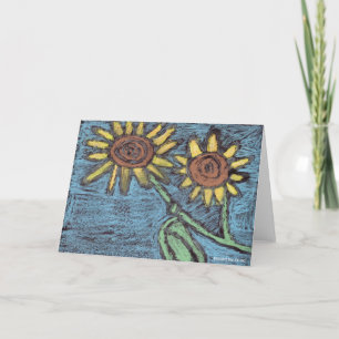 Sunflowers Forever - Kids Art for CHOC Thank You Card