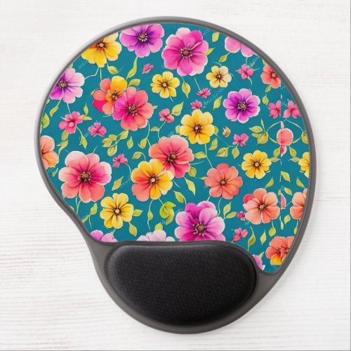 Sunflowers Forever Scarf Pattern Gel Mouse Pad