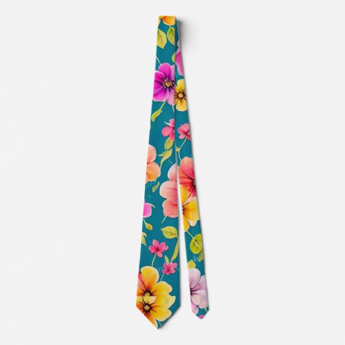 Sunflowers Forever Scarf Pattern Neck Tie