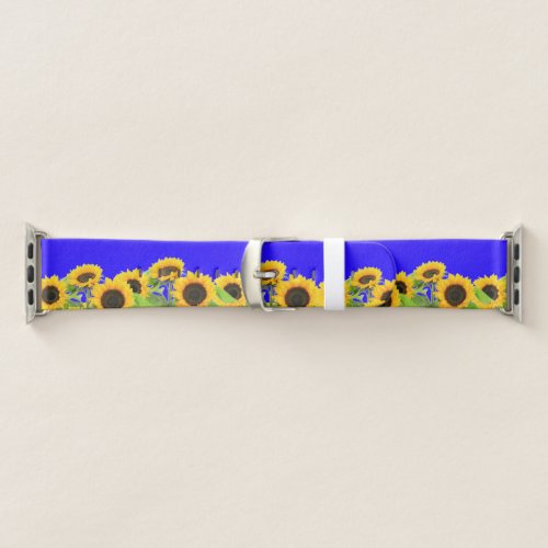 Sunflowers _ Freedom Ukraine Peace Ukrainian Flag  Apple Watch Band