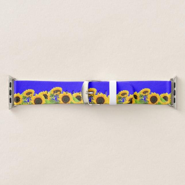 Sunflowers - Freedom Ukraine Peace Ukrainian Flag  Apple Watch Band (Band)