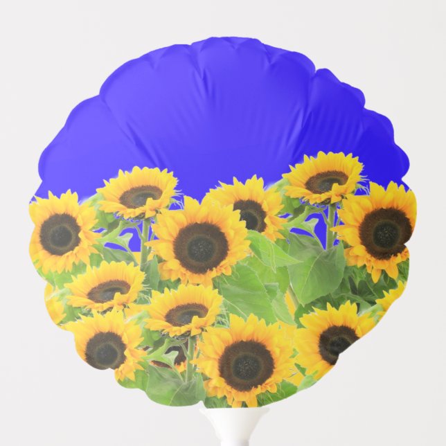 Sunflowers - Freedom Ukraine Peace Ukrainian Flag  Balloon (Front)