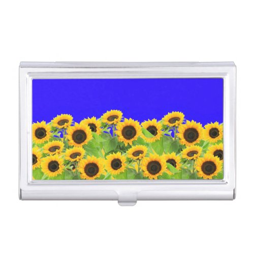 Sunflowers _ Freedom Ukraine Peace Ukrainian Flag  Business Card Case