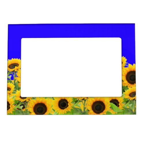 Sunflowers _ Freedom Ukraine Peace Ukrainian Flag  Magnetic Frame