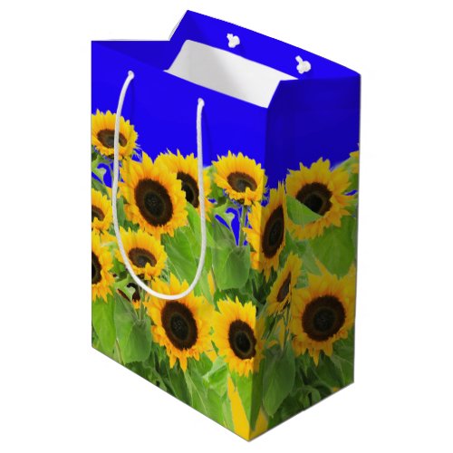 Sunflowers _ Freedom Ukraine Peace Ukrainian Flag Medium Gift Bag